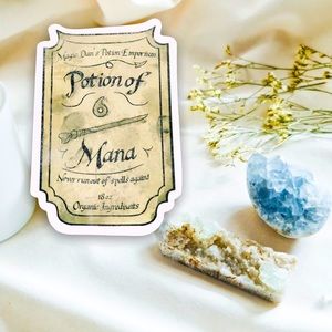 Potion of Mana Witchy Sorceress Supreme Potion B0ttle Label Sticker